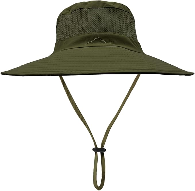 ZOORON Sun Hats for Men Women Fishing Hat with Neck Flap,UPF 50+ Sun Hat Waterproof Wide Brim Bucket Hats for Safari Hiking