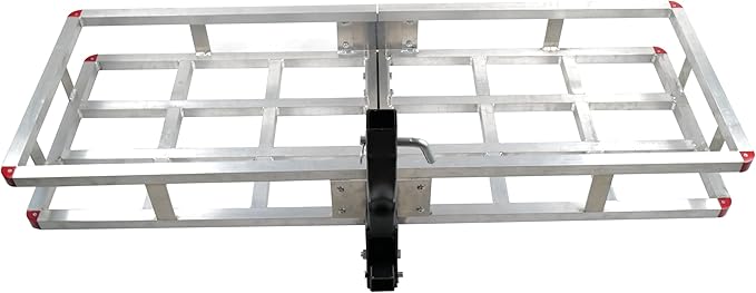 fouwick lugglage Basket, Folds Flat, Heavy Duty Hitch Cargo Basket (Aluminum 60x20x7)