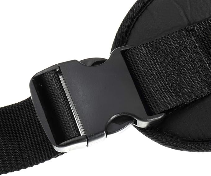 COW&COW Padded Gait Belt with 4 Handles and Quick Release Buckle 5.5 inchs(Black, Large/40inches-60inches)
