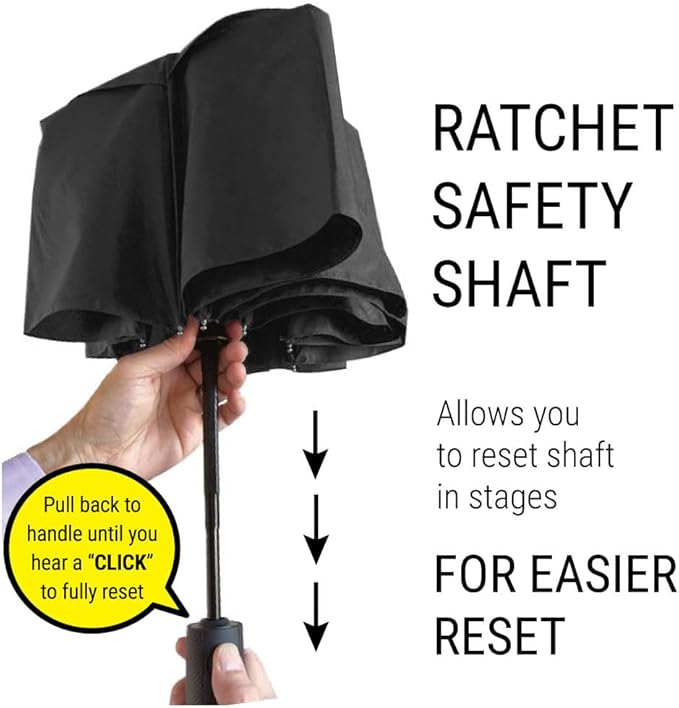 Vented Travel Umbrella | Strong Compact Windproof Umbrella | Top Pick by Wirecutter 2025 | Deep Dome Coverage | Auto Open/Close | Portable Pop Up with Large Coverage | Fits Car & Backpack