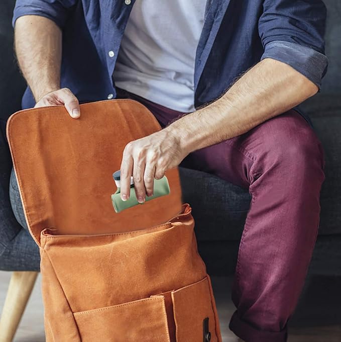 E-Senior Collapsible Water Bottle BPA Free - 20 oz Foldable Water Bottle for Travel Sports Bottles with Triple Leak Proof Lightweight (Green)