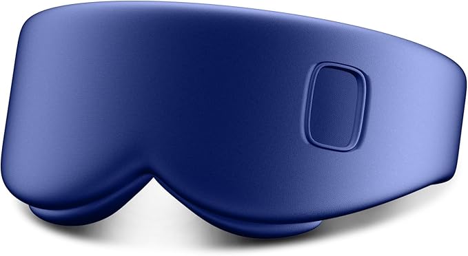 Heated Eye Mask Replaceable Cover - Electric Silk Eye Heating Pad Not Included, Adjustable Heated Sleep Eye Mask Cover, Stress and Tension Relief, Blue