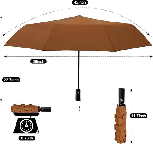 SoulRain Travel Umbrella - Compact Umbrella for Rain - Perfect Large Auto Folding Umbrella - Ideal Car umbrella, Small umbrella, and Travel Companion