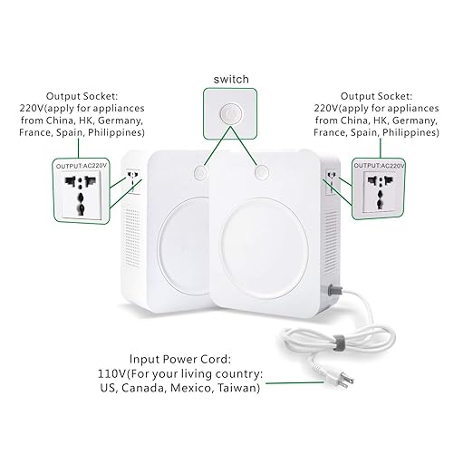 uyoyous 2000W Step Up 110V to 220V Voltage Converter Transformer Step Up Converter 110v/120V to 220V/240V Power Transformer for Europe Asian Korea Appliances Use in US Canada