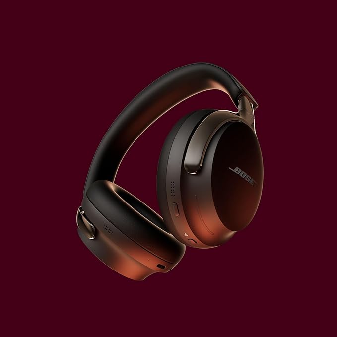 Bose New QuietComfort Ultra Bluetooth Headphones (2nd Gen), Wireless Headphones with Spatial Audio, Over Ear Noise Cancelling with Mic, Up to 30 Hours of Play time, Black