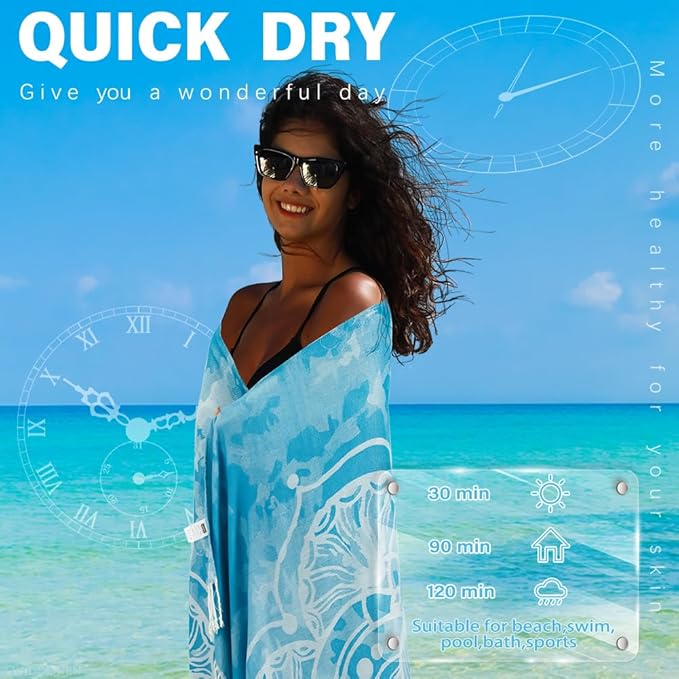 Thin Turkish Beach Towel Lightweight Quick Dry Absorbent Cotton Bathroom Bath Pool Swim Towels Extra Large Oversized Sand Free Beach Accessories Essentials Cloud Gifts for Adult