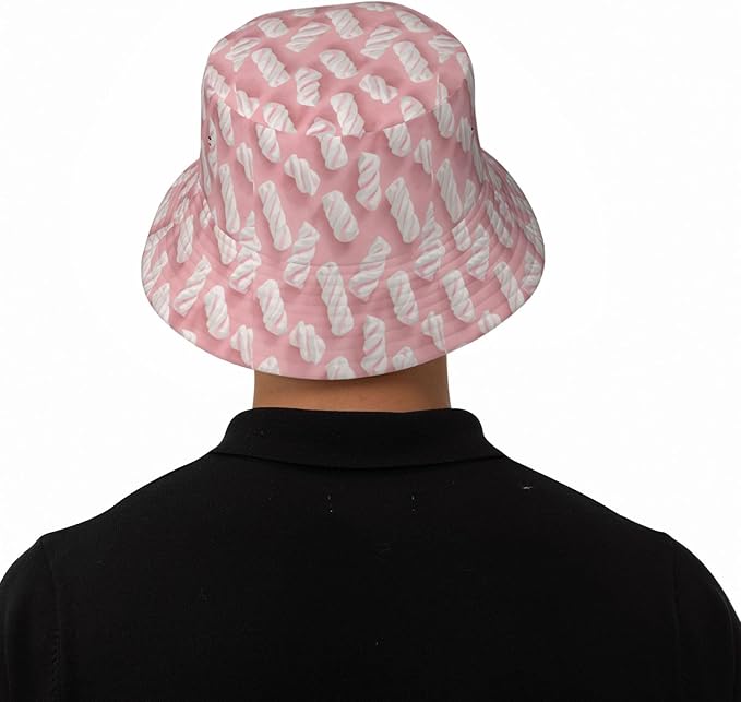 Unicorn and Pink Flower Fisherman Hat Summer Foldable UV Protection Sun Hat