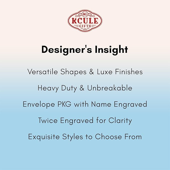 Personalized Luggage Tags for Suitcases - Stainless Steel Custom Luggage Tags for Backpacks & Bags, Sturdy, Waterproof & Heavy Duty (Blue/Square)