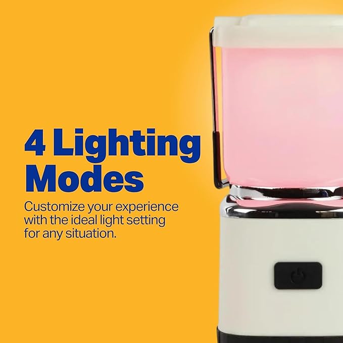 LUXPRO LP189 Mini Lantern - USB-C Rechargeable Camping Light - with 4 Color Modes - Dimmable LED Portable Lantern for Hiking & Emergency - Handy Compact Design - Beige 2 Pack