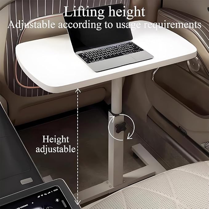 Portable Car Seat Tray Table, Multi-Functional Foldable Car Desk, RV Folding Table, Desk Computer Workstation for Motorhome, Car Computer Desk for Working, Eating (Black, 18.9" Lx9.4 W/48x24cm)