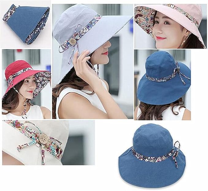 Outdoor UV Sun Protection Waterproof Breathable Face Neck Flap Cover Folding Sun Hat for Men/Women