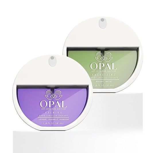 WELLNESS Hand Sanitizer Spray 1.18oz Bundle – Includes 1 Calming Lavender-Chamomile-Magnesium + 1 Energizing Bergamot-Matcha – Travel Size Hydrating Aromatherapy Hand Sanitizer Therapy Set