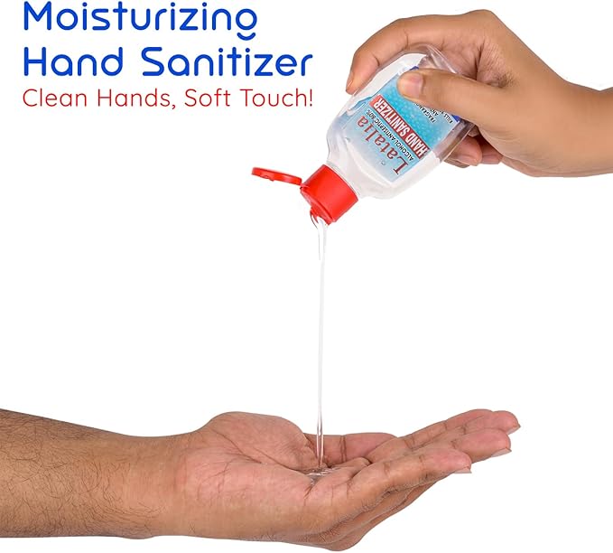 Latalia Mini Hand Sanitizer Travel Size Pack of 12 | 1.85 fl oz with 80% Alcohol Small Hand Sanitizer Bulk For Non-Sticky, Unscented, Gentle & Fresh Hands Anytime