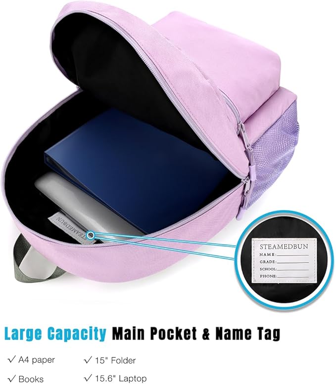 STEAMEDBUN Backpack for Girls 5-9,Kids Backpack for Elementary School Bag