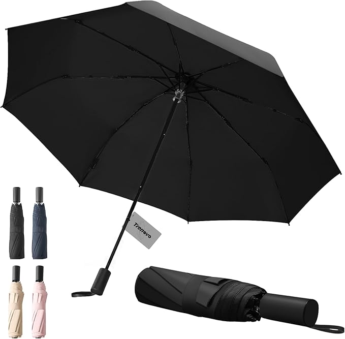Compact Travel Umbrella, Small Pocket Mini Umbrella for Purse Wallet, UV Sun Rain Umbrellas for Backpack, Portable Folding Umbrellas for Women Kids