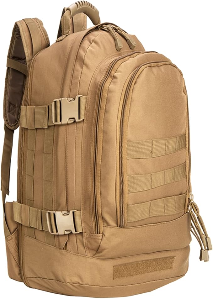 Greencity Laptop Backpacks Tactical 3 Day Expandable Bug Out Bag Classic Case Travel Hiking，Coyote