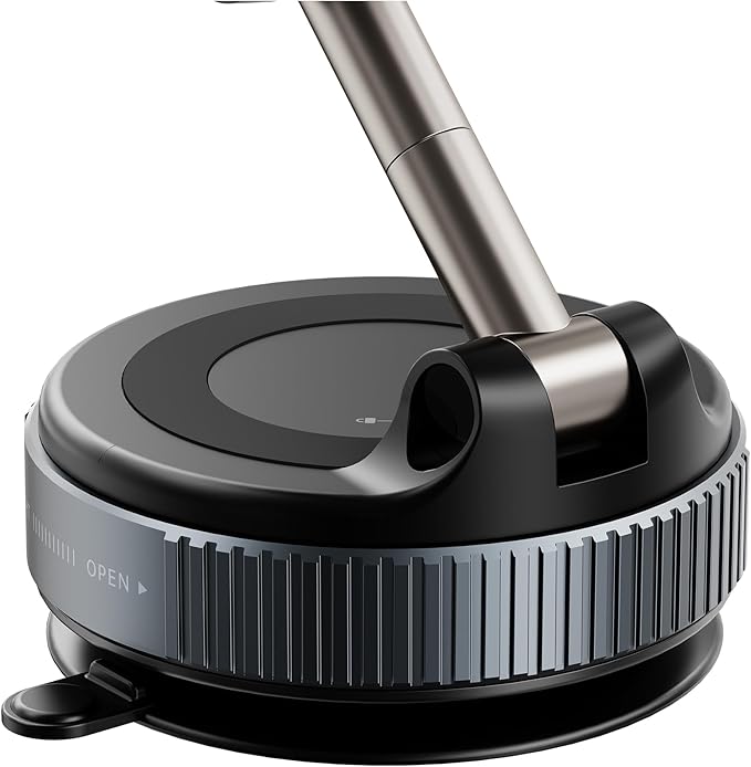 360-Degree Rotating Magnetic Car Phone Mount, Universal Dashboard Holder with Vacuum Suction Base, Strong Magnet for Mobile Devices
