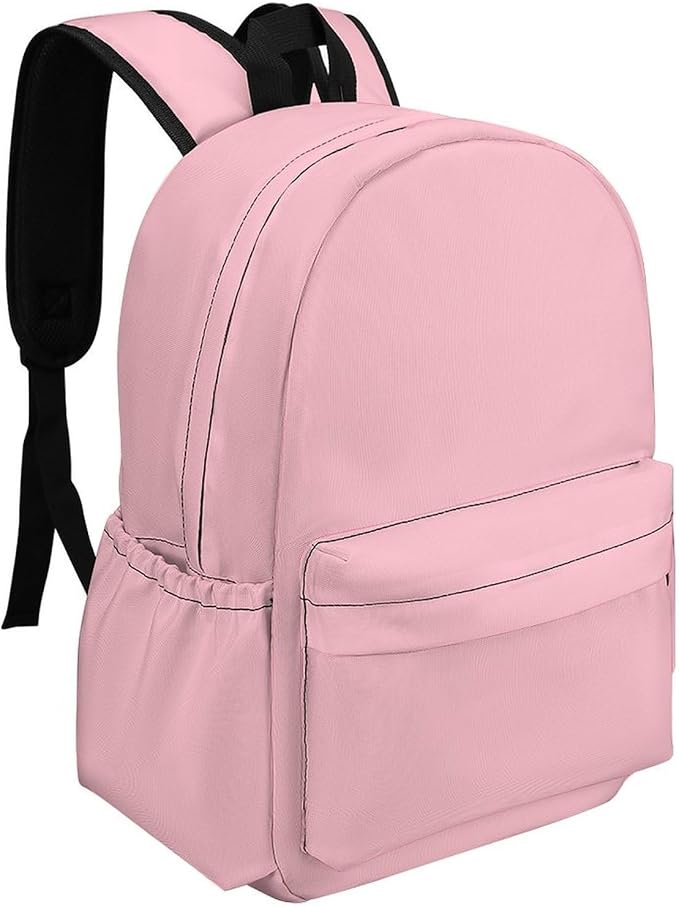 Pink Backpack Adult Travel Daybag for Women Men College Backpack for Vacation Hiking Camping Bag