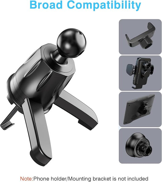 DAFAMA Air Vent Clip for Car Mount Replacement,Adjustable Triangular Fixing Foot and Metal Hook,Universal Vent Grip for Car Phone Holder and Wireless Car Charger,Joint Ball Diameter 0.67inch/17mm