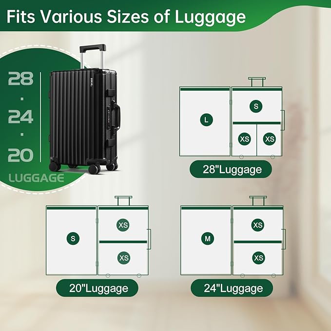 BRODI 14 Combo Pack Travel Vacuum Bags with Pump - Space Saver & Travel Essentials, Vacuum Seal Bags for Clothing and Luggage