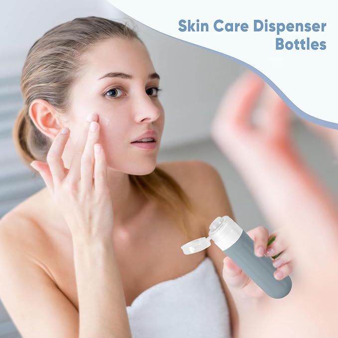 Landisun Travel Size Toiletries Essentials Bottles 18Pack Containers Travel-Bottles Leak Proof Black