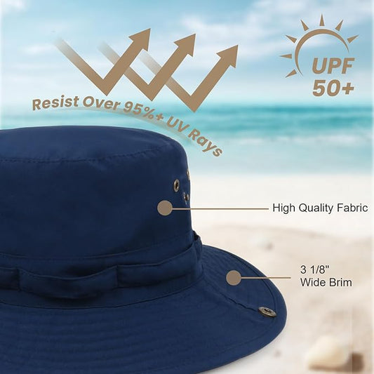 Bucket Hat Wide Brim UV Protection Sun Hat Boonie Hats Fishing Hiking Safari Outdoor Hats for Men and Women