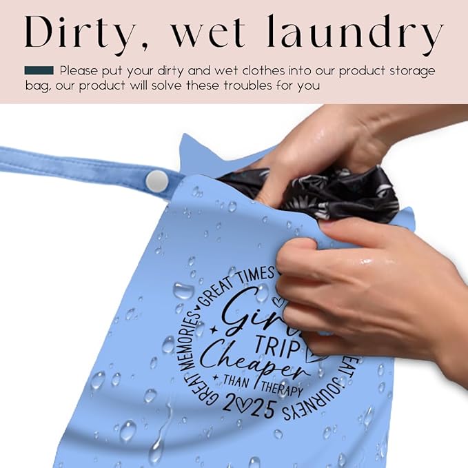 2Pcs Girls Trip Gifts Wet Dry Bag, Beach Bag Wet Bag Favors Aloha Bags, Sunscreen Bags Swimsuit Toiletry Travel Essentials For Women, For Beach Travel Laundry bags Dirty Diaper Swimsuit Gifts