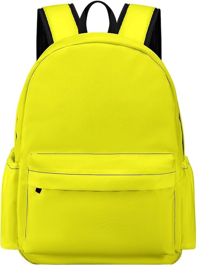 Yellow Backpack Adult Travel Daybag for Women Men College Backpack for Vacation Hiking Camping Bag
