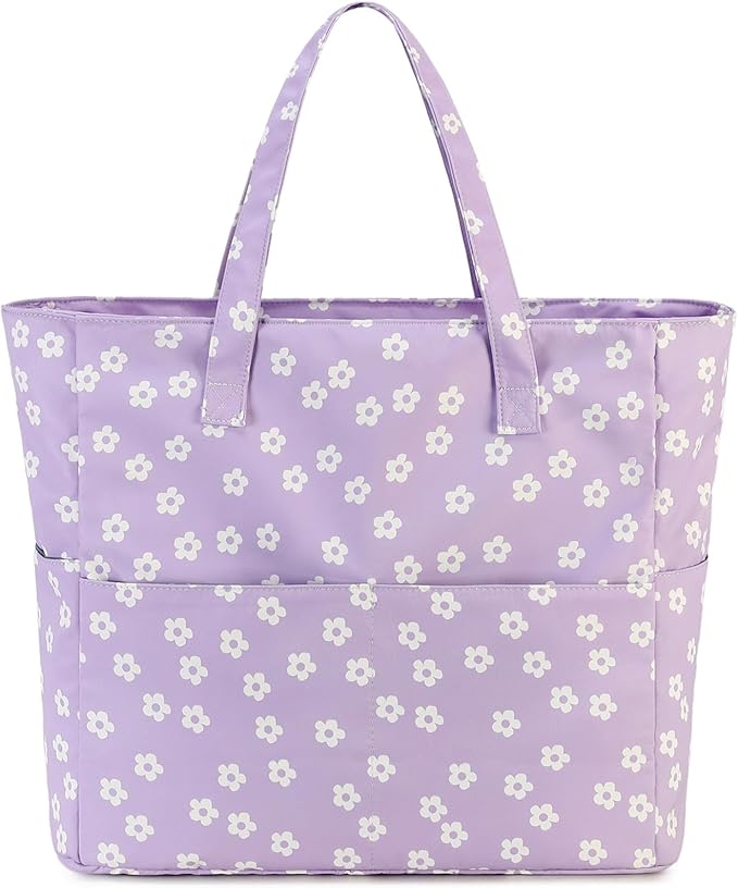 Bluboon Waterproof Beach Tote Pool Bags for Women Ladies Extra Large Carry On Bag With Wet Compartment for Weekender Travel