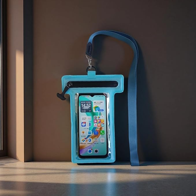 Waterproof Phone Pouch, Waterproof Phone Case, for iPhone 17 16 15 14 Pro Max，IPX8 Waterproof Rating, airtight Zipper Seal