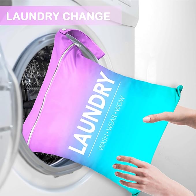 2 Pcs Large Travel Laundry Bag Waterproof Wet Dry Bag Washable Dirty Clothes Bag Bathing Suit Workout Bag for Gym Clothes Laundry Wet Clothes Swimming Yoga