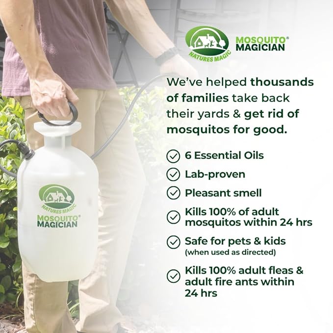 Mosquito Magician Natural Bug Spray for Body – Kid Safe Mosquito Repellent Spray with Natural Essential Oils, Kills, Repels, & Prevent Travel Size Bug Spray for Kids & Family – Cedarwood, 4 OZ