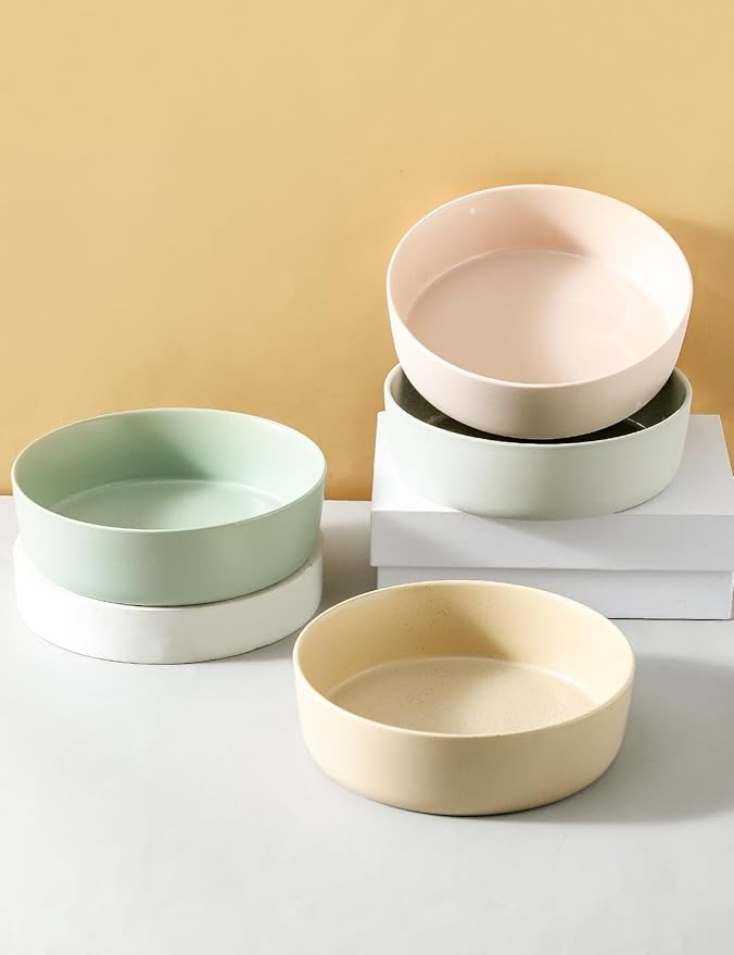 UBEE Ceramic Dog Bowl, 7 inch Dog Dish Dog Food Bowl, Pet Food Water Dish Feeding for Medium Small Dogs and Large Cat, Sage Green