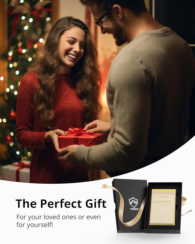 YESIIW Credit Card Holder Wallet for Men RFID Blocking Slim Minimalist Metal Wallet with Money Pocket Contactless Card Protector