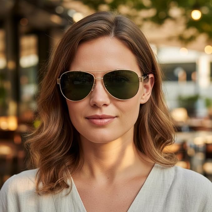 CARFIA Polarized Sunglasses for Women UV Protection Ultra-Lightweight Comfort Metal Frame Driving Glasses CA3210