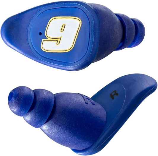 Hendrick Motorsports Car 9 High-Fidelity Ear Plugs – Durable Reusable Hearing Protection - Preserve Clear Sound While Protecting Your Hearing at Stock car Races - Multiple Ear Tips