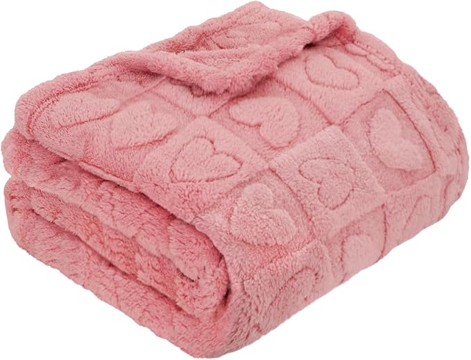 MACEVIA Fluffy Fleece Dog Blankets,Warm Soft Fuzzy Pets Blanket for Puppy,Small,Medium,Large Dogs and Cats,Plush Pet Throws for Bed,Couch,Sofa,Travel(40x60 Inch,Pinkt)