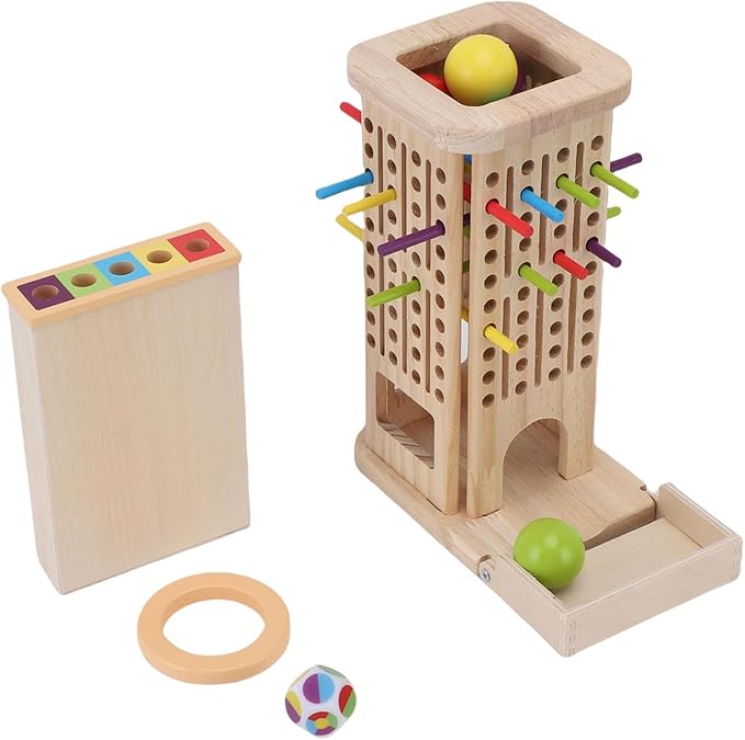 Game Wooden Board Games, Math Counting, Fine Motor Skills Toy,Family Travel Game, Educational Gift for Boys and Girls