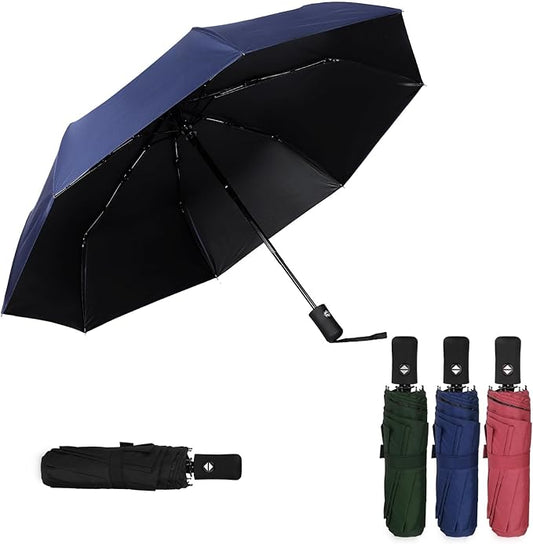 Kajaia 4 Pack Umbrellas Compact Windproof, Automatic Open and Close Folding Rain Umbrella Collapsible for Men Women Travel