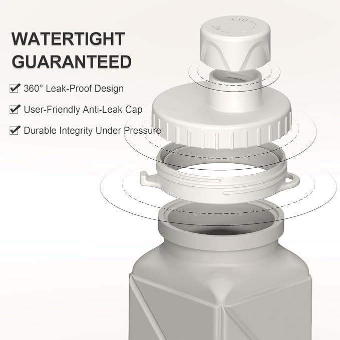 Collapsible Water Bottles 20.6oz, Silicone Foldable Portable Travel Water Bottle, BPA-Free, Leakproof Reusable for Traveling Camping Hiking Cycling Yoga Sports Outdoor, 1 Pack (Starlight)