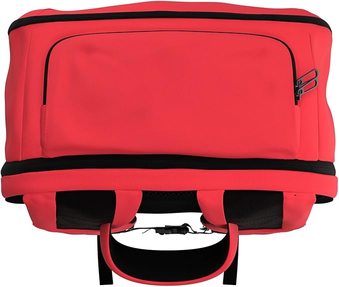 Zion Cases Slab Case Backpack with Slab Case 2GO Graded Card Case; Fits PSA, BGS, HGA, SGC, and CSG Graded Card Slabs; Ideal Travel Storage Solution; (Red)