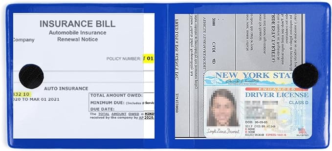 UYYE Car Registration and Insurance Card Holder, Vehicle Glove Box Car Organizer, Interior Car Accessories for Documents, Cards, License - 2 Pack