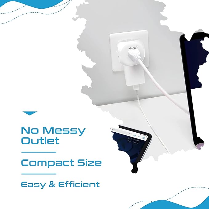 Ceptics Europe Travel Adapter Plug Set Schuko - 4 Input - Ultra Compact - Light Weight Type C, Type E/F - USA to Any Type C E/F Countries Such as Germany, France- 4 Pack (PT-9-9C-4PK),White