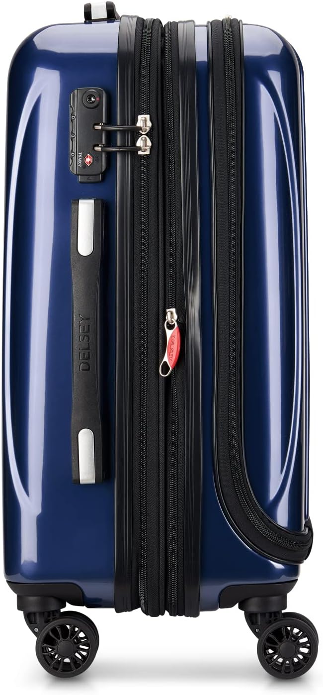 DELSEY PARIS Helium Aero Hardside Expandable Luggage with Spinner Wheels, Blue Cobalt, Carry-On 19 Inch
