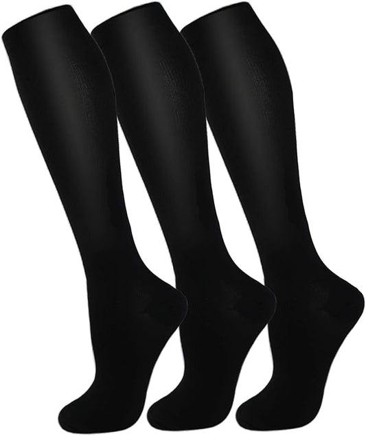 FuelMeFoot 3 Pack Copper Compression Socks - Compression Socks Women & Men Circulation - Best for Medical,Running,Athletic