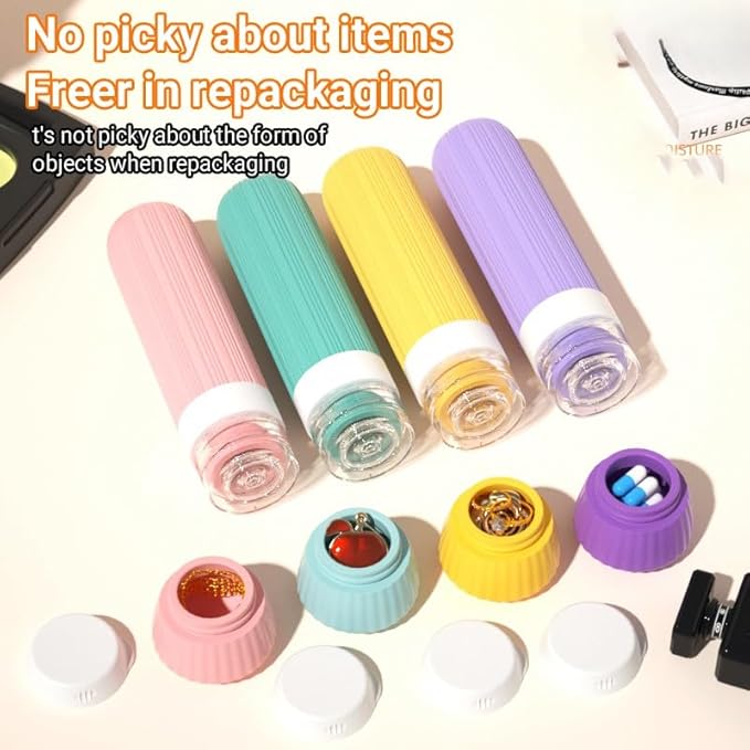 8-Piece Leakproof Travel Bottles and Jars Set – 4 Silicone Bottles + 4 Cream Jars with Clear Zipper Bag – TSA Approved Toiletry Containers – BPA-Free (Bright Colors)