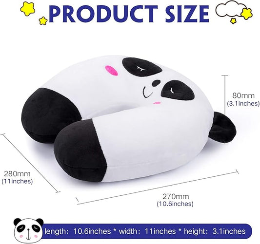 H HOMEWINS Travel Pillow for Kids,Toddler Neck Pillow Cute Animal Neck Head Chin Support Travel Accessories for Airplane, Car, Train,Recline