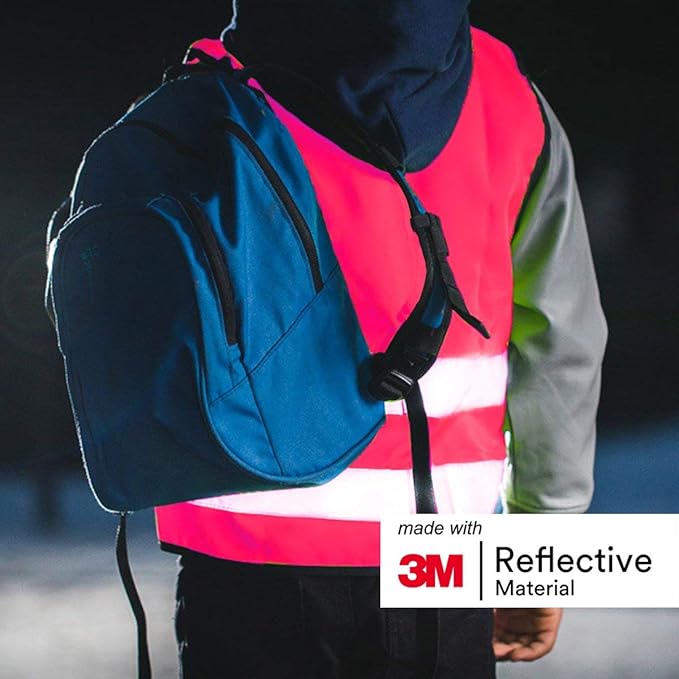 Salzmann Children's High Visibility Vest - Reflective Safety Vest with Zipper - Made with 3M Reflective Material