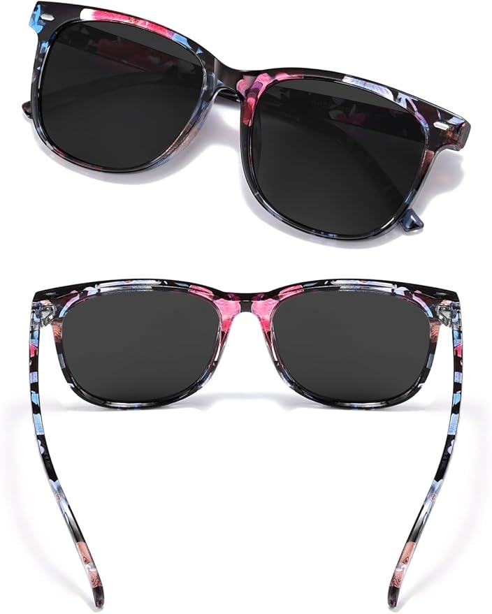 Wzerry Sunglasses for Women Polarized, Sun Glasses Vintage Style Trendy Round UV400 Protection Lens