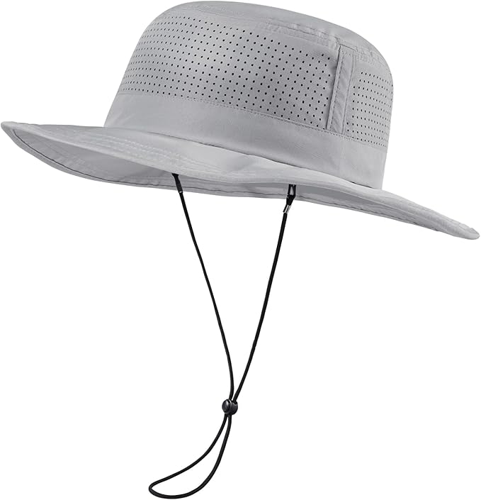 UPF 50+ Bucket Sun Hat with Laser Perforated Mesh Cooling Adjustable Breathable Lightweight for Outdoor Men Women
